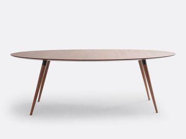 Oval wood veneer table WATFORD La Redoute