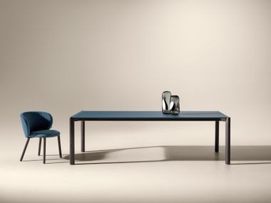 Rectangular glass table CORRER SLIM 2762G Lago