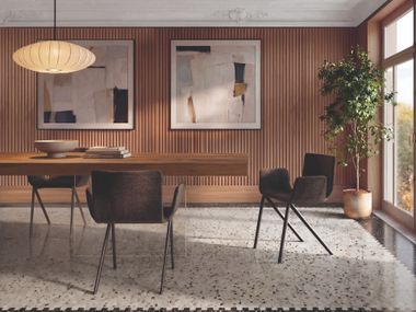 Silla de tela con brazos MEZZ'ARIA Lago
