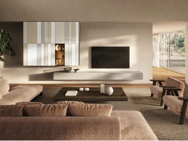 Parete attrezzata fissata a muro N.O.W. 2917 Lago