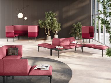 Fabric sofa for contract DIVO Las Mobili