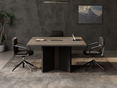 Square meeting table with cable management ELITE Las Mobili