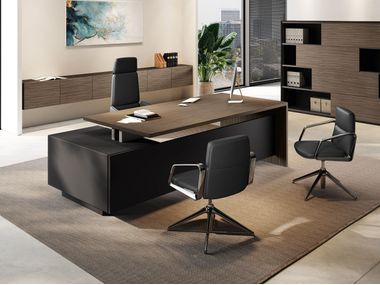 Rectangular office desk with cable management ELITE Las Mobili