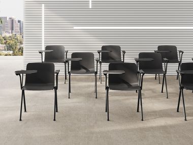 Polypropylene training chair with writing tablet FICTION Las Mobili