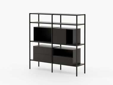 Open freestanding double-sided bookcase BYLOT Laskasas