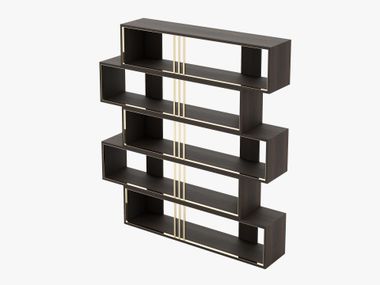 Open modular oak bookcase EMY Laskasas
