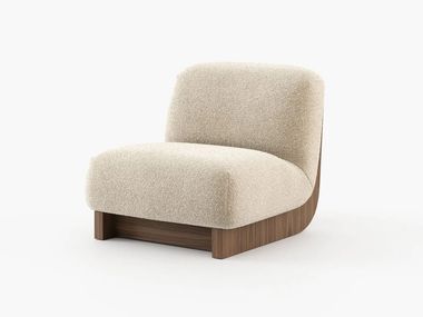 Fabric armchair without armrests GANDHI Laskasas