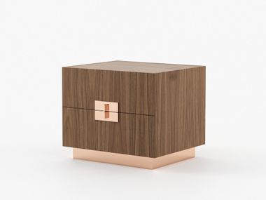 Comodino rettangolare in legno e marmo LADY Laskasas