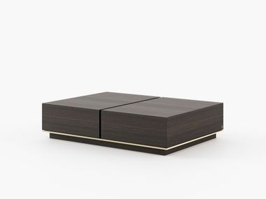 Low oak coffee table with storage space SILA Laskasas