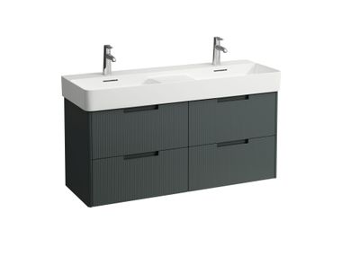 Double wall-mounted MDF vanity unit with drawers JUNA Laufen