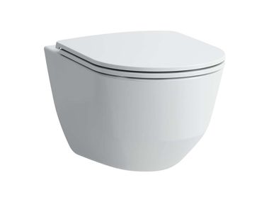 Wall-hung rimless ceramic toilet LAUFEN PRO Laufen