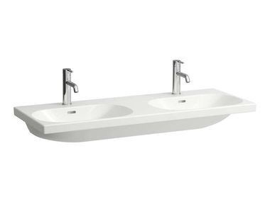 Double ceramic washbasin LUA Laufen