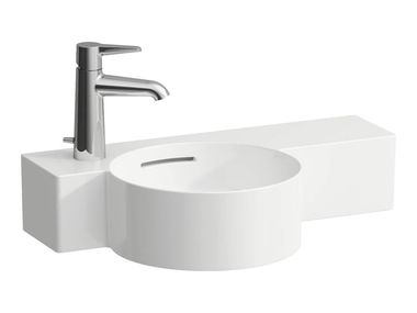 Countertop ceramic handrinse basin round VAL Laufen