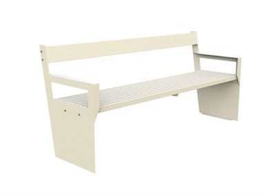 Steel bench with back and armrests VENICE Lazzari