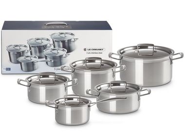 Kochgeschirr-Set aus Edelstahl 5-PIECE COOKWARE SET Le Creuset