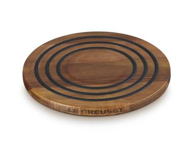 Runder Topfuntersetzer aus Akazie MAGNETIC TRIVET Le Creuset