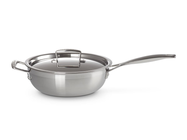 Antihaft Pfanne aus Edelstahl mit Deckel CHEF'S PAN Le Creuset