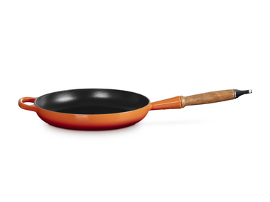 Glazed cast iron pan with wooden handle EVOLUTION - 26 CM Le Creuset
