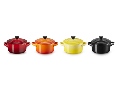 Set of vitrified stoneware cookware SET 4 MINI COCOTTE Le Creuset