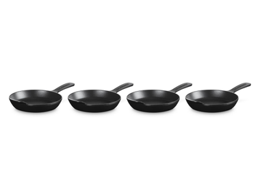 Vitrified cast iron pans SET OF 4 MINI SKILLETS Le Creuset