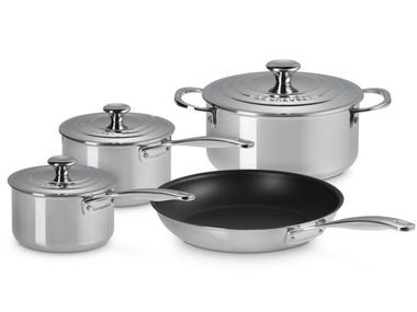 Stainless steel pot and pan set 4-PIECE SET Le Creuset