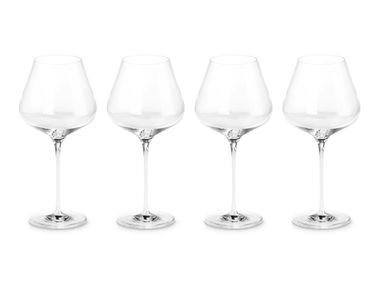 Satz von Gläsern aus Glas SET 4 BICCHIERI VINO BOURGOGNE Le Creuset