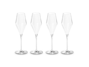 Satz von Gläsern aus Glas SET 4 FLÛTES Le Creuset