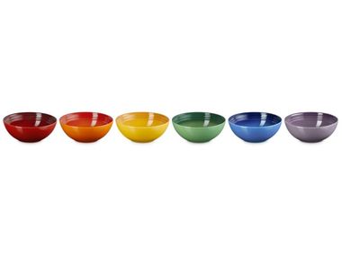 Set of glazed stoneware bowls SET OF 6 CEREAL BOWLS Le Creuset