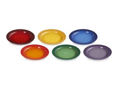 Set of vitrified stoneware plates SET 6 PIATTI FRUTTA Le Creuset