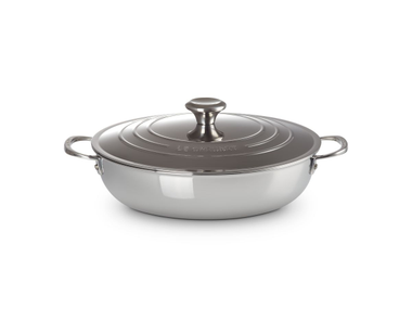 Low stainless steel pan with lid EVOLUTION Le Creuset