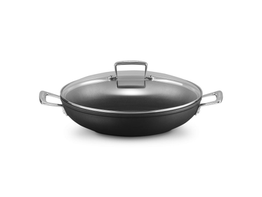 Antihaft Töpf aus eloxiertem Aluminium TEGAME BASSO CON MANICI E COPERCHIO Le Creuset