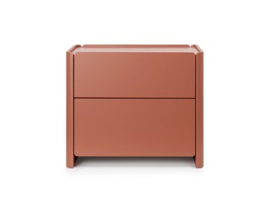 Comodino rettangolare in legno con cassetti MODULA Lema
