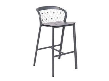High aluminium garden stool with back CHESTER Les Jardins®