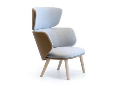 Poltrona in tessuto per contract ALISÈ LOUNGE Leyform