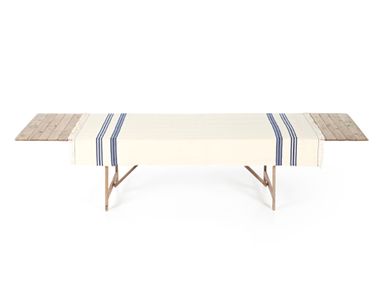 Tischdecke aus Leinen THE INDIGO STRIPE Libeco Home