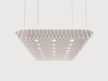 Acoustic office LED aluminium pendant lamp SERENITY (RECTANGULAR) P3 Lightnet