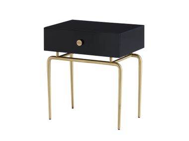 Comodino rettangolare in acciaio e legno con cassetti DÉBOURGEOISÉE Ligne Roset