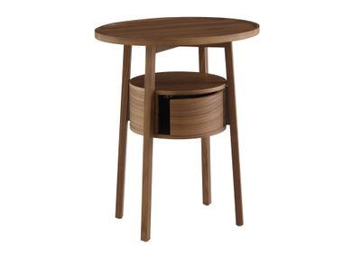 Comodino rotondo in legno massello con cassetti EPISODE Ligne Roset