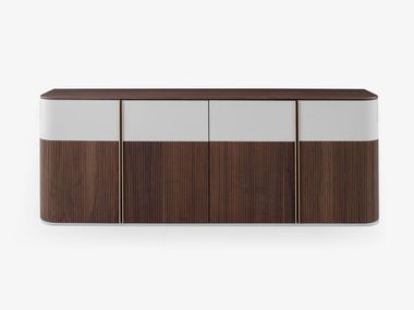 Wooden sideboard with doors HAKAMA Ligne Roset