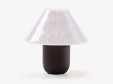 Table lamp with blown glass lampshade KILT Ligne Roset
