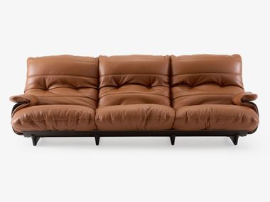 Sofá de 3 plazas de cuero MARSALA Ligne Roset