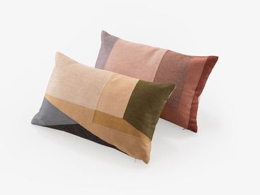 Cuscino rettangolare ricamato in cotone SHOJI Ligne Roset