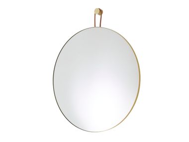 Specchio rotondo in acciaio e vetro con cornice da parete SPERL Ligne Roset