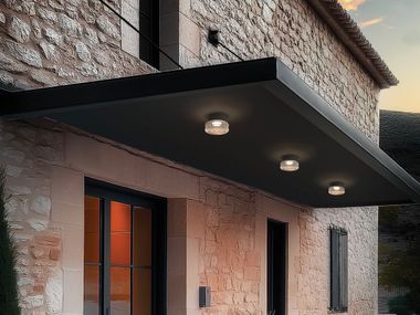 Plafoniera per esterno in alluminio verniciato a polvere BLANK Linea Light Group