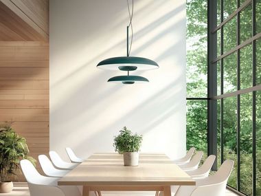 LED powder coated aluminium pendant lamp BASIN_P Linea Light Group