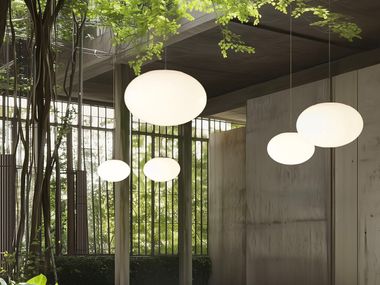 Polyethylene outdoor pendant lamp OH! SMASH_P Linea Light Group