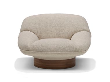 Swivel fabric armchair without armrests ARTHUR Linteloo
