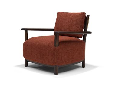 Fabric armchair with armrests LUC Linteloo