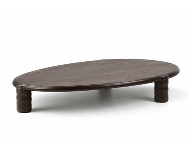Free form oak central coffee table TEMBO Linteloo