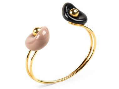 Armband aus Porzellan GOLDEN PEBBLES CUFF Lladró